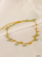 Tobillera de Piedra Natural – Jade