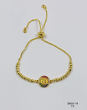 Pulsera Medalla redonda multicolor