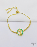 Pulsera Árbol con marco verde — Balines 3 mm