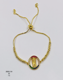 Pulsera Medalla religiosa multicolor — Balines 3 mm