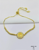 Pulsera Medalla con marco brillante — Balines 3 mm