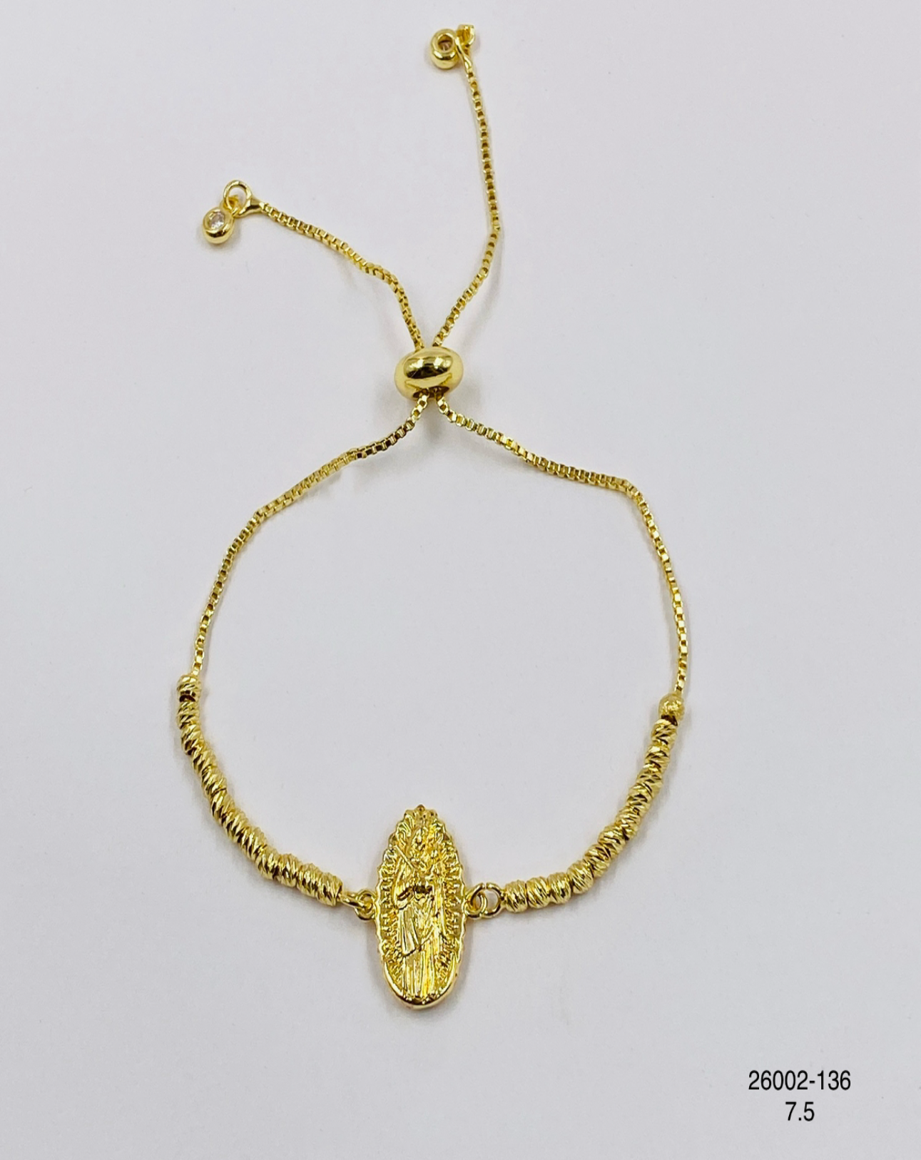 Pulsera Medalla ovalada dorada