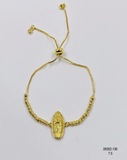 Pulsera Medalla ovalada dorada