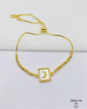 Pulsera Luna en marco cuadrado — Balines 3 mm