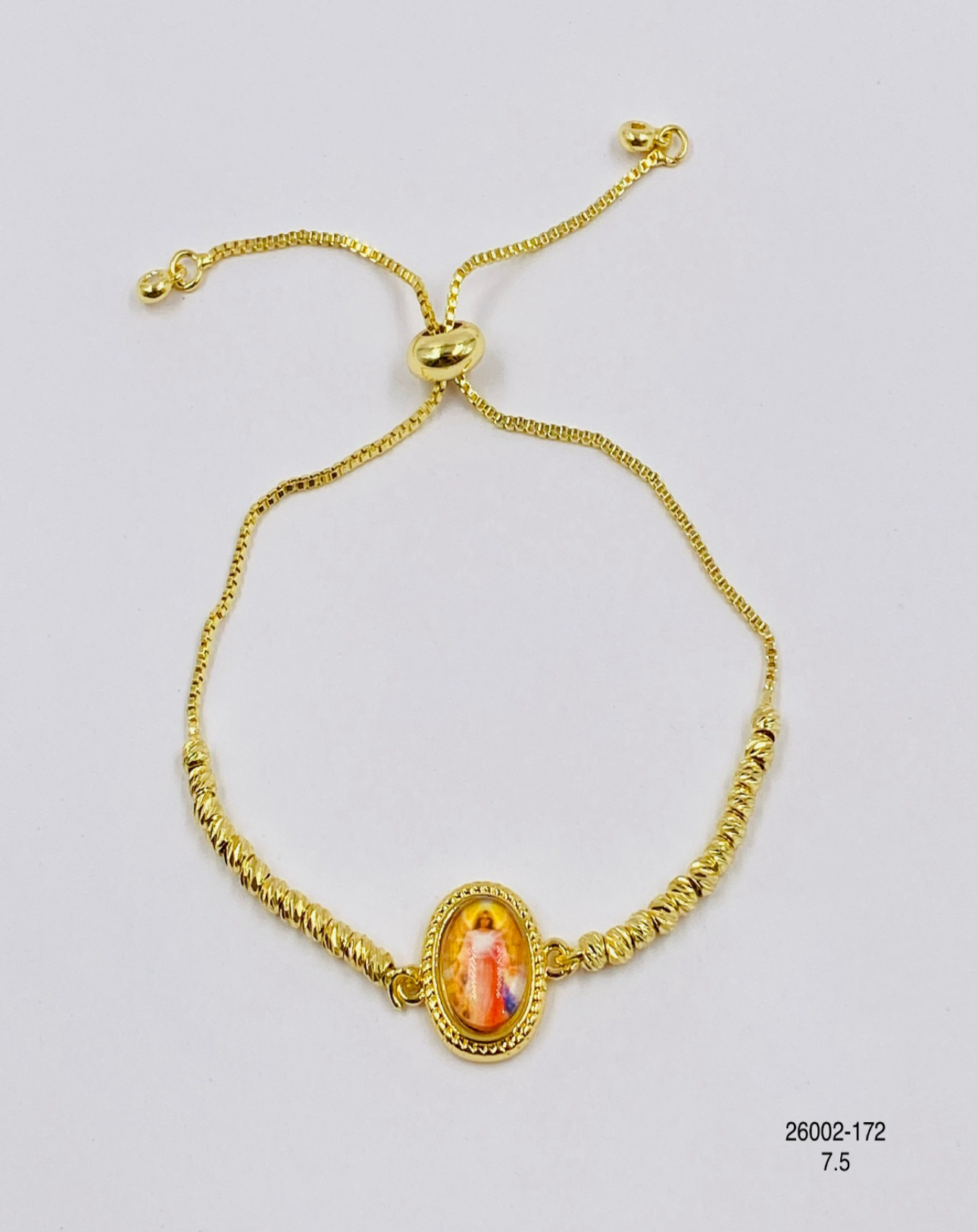 Pulsera Medalla religiosa roja