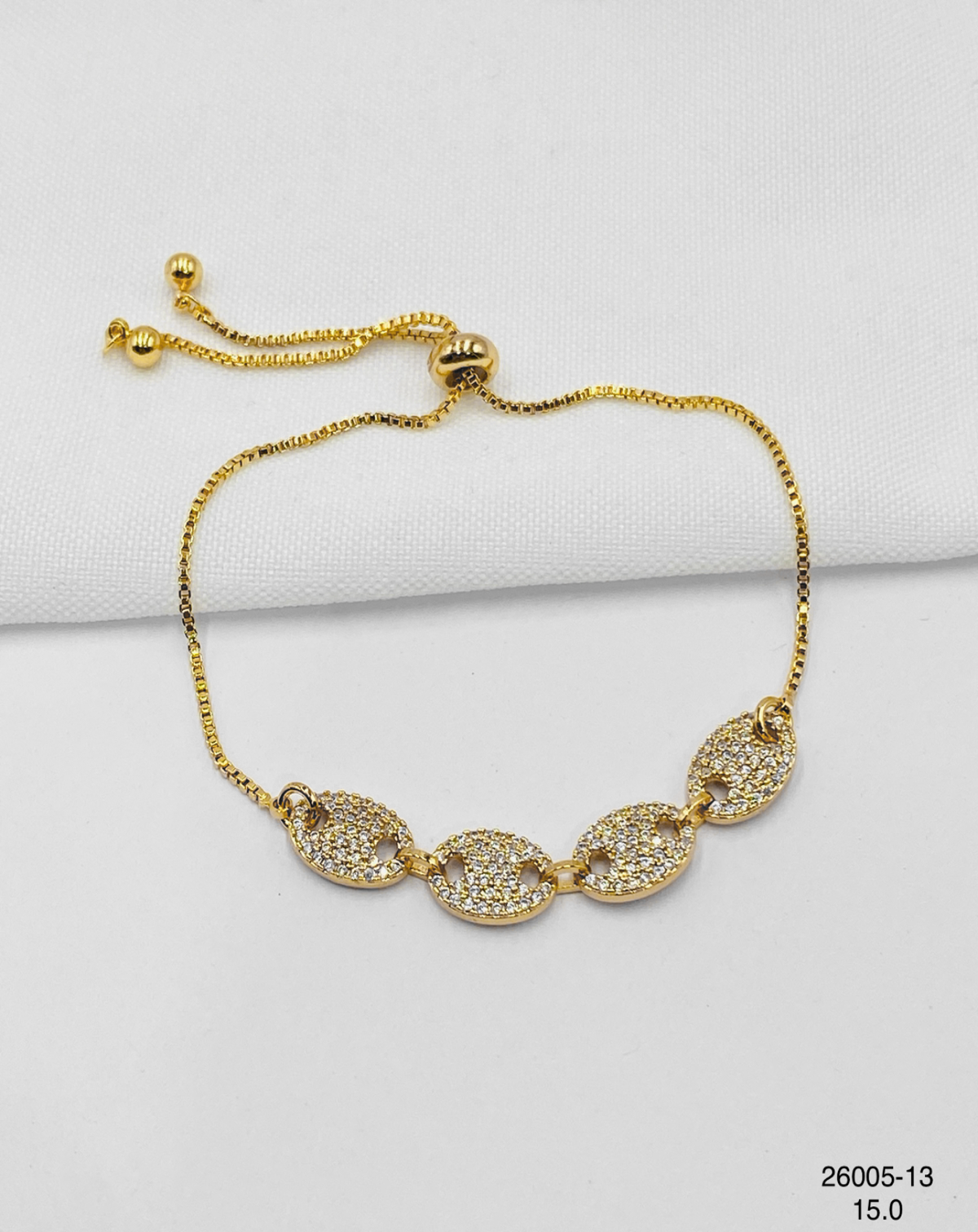 Pulsera Cuatro óvalos brillantes