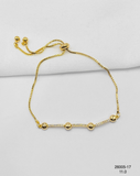 Pulsera Cuatro balines dorados