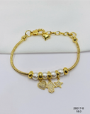 Pulsera Charms Corazón Mano y Estrella