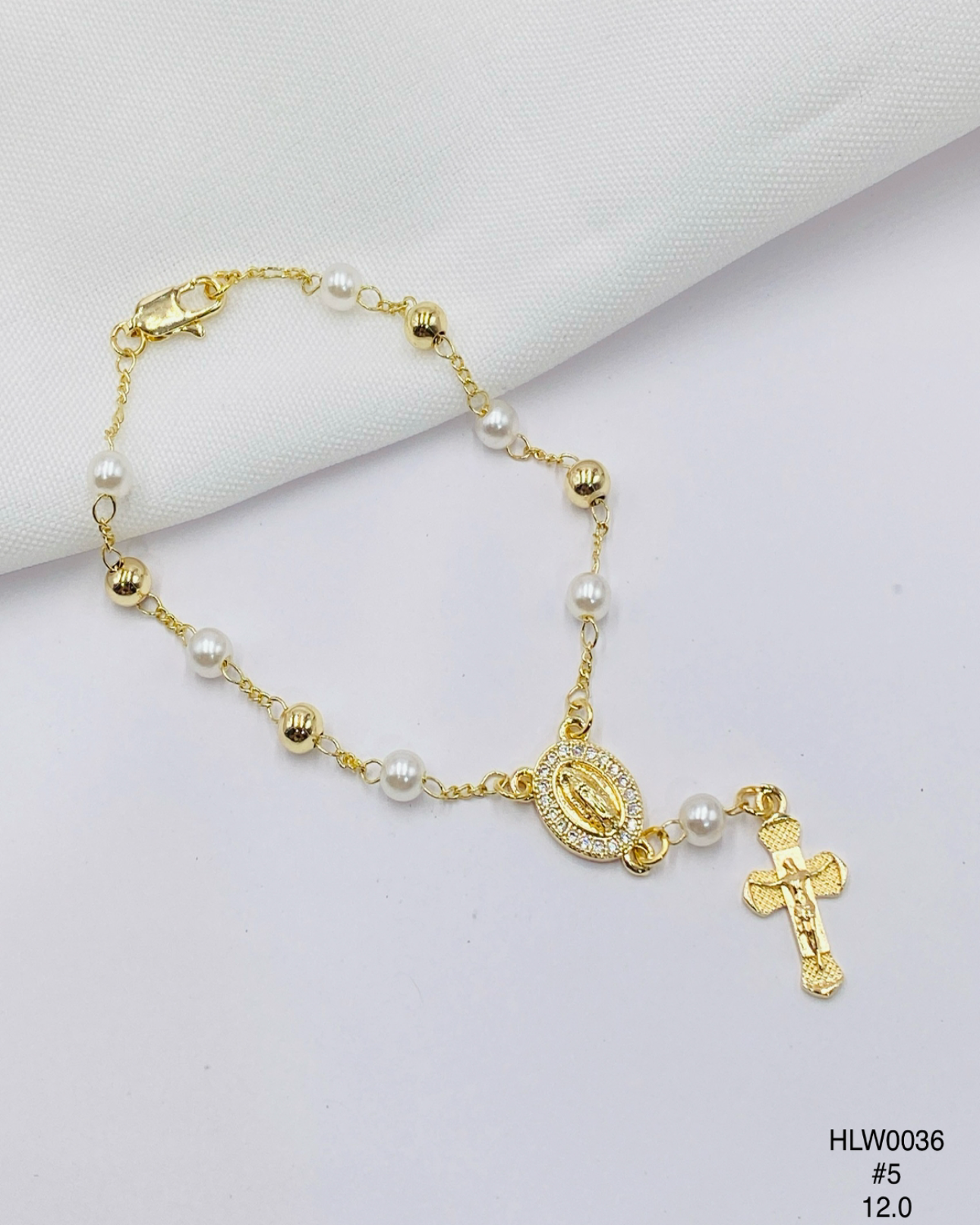Pulsera Rosario con balines bicolor — Balines 5 mm